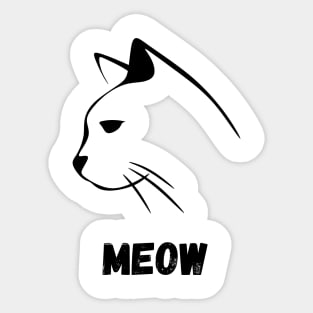 cat lover meow tshirt Sticker